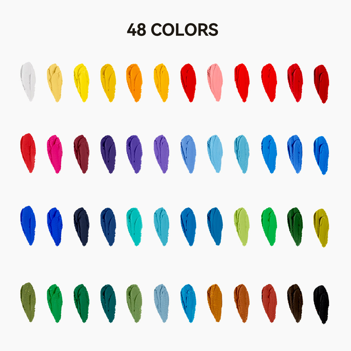 A practical demonstration of the 48 colors of the oil pastels