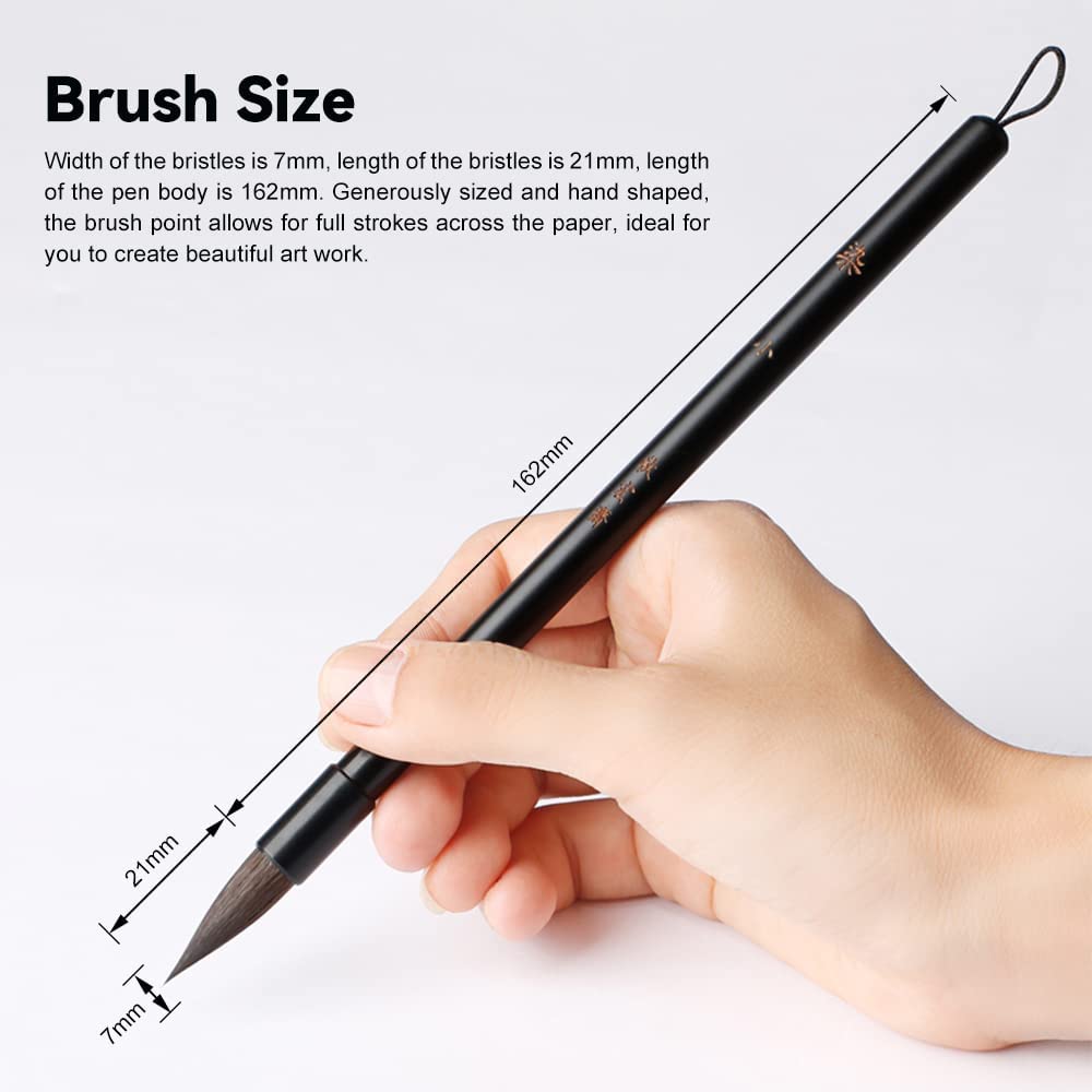 LIGHTWISH Watercolor Brushes, Paint Brushes, Mop Round Paintbrush for Art Painting