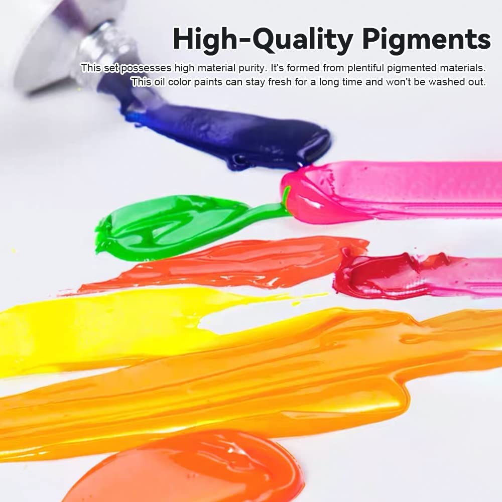 Paul Rubens 12 Neon Colors Oil Paints  with High Saturation