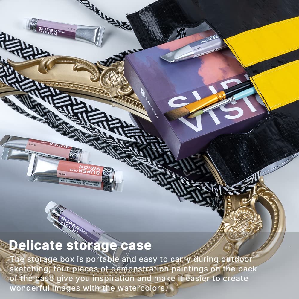 SUPER VISION 10 High-Grade Grey Colors Watercolor Tube Paint