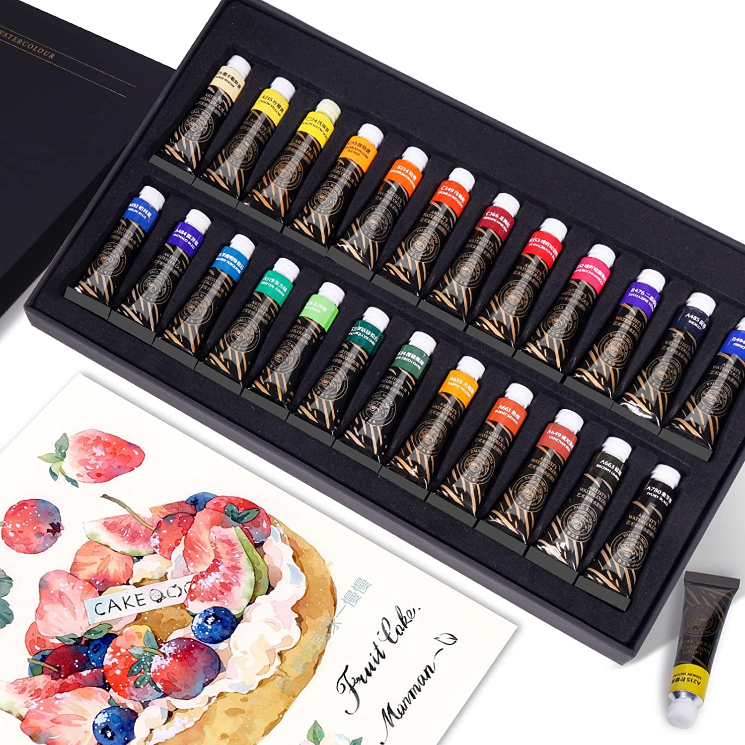 Paul Rubens Artist Watercolor Paint Set, 24*5 ml Vibrant Colors