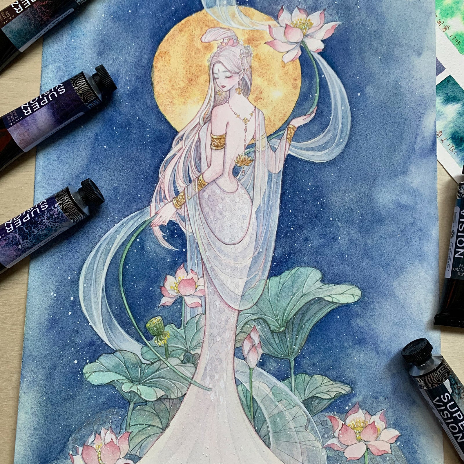 Super Vision Watercolor Paint Set, Diverse Colors Layering, Attractive Art Watercolor Set,3 Layering Colors 15ml*3 Tube (Set A)