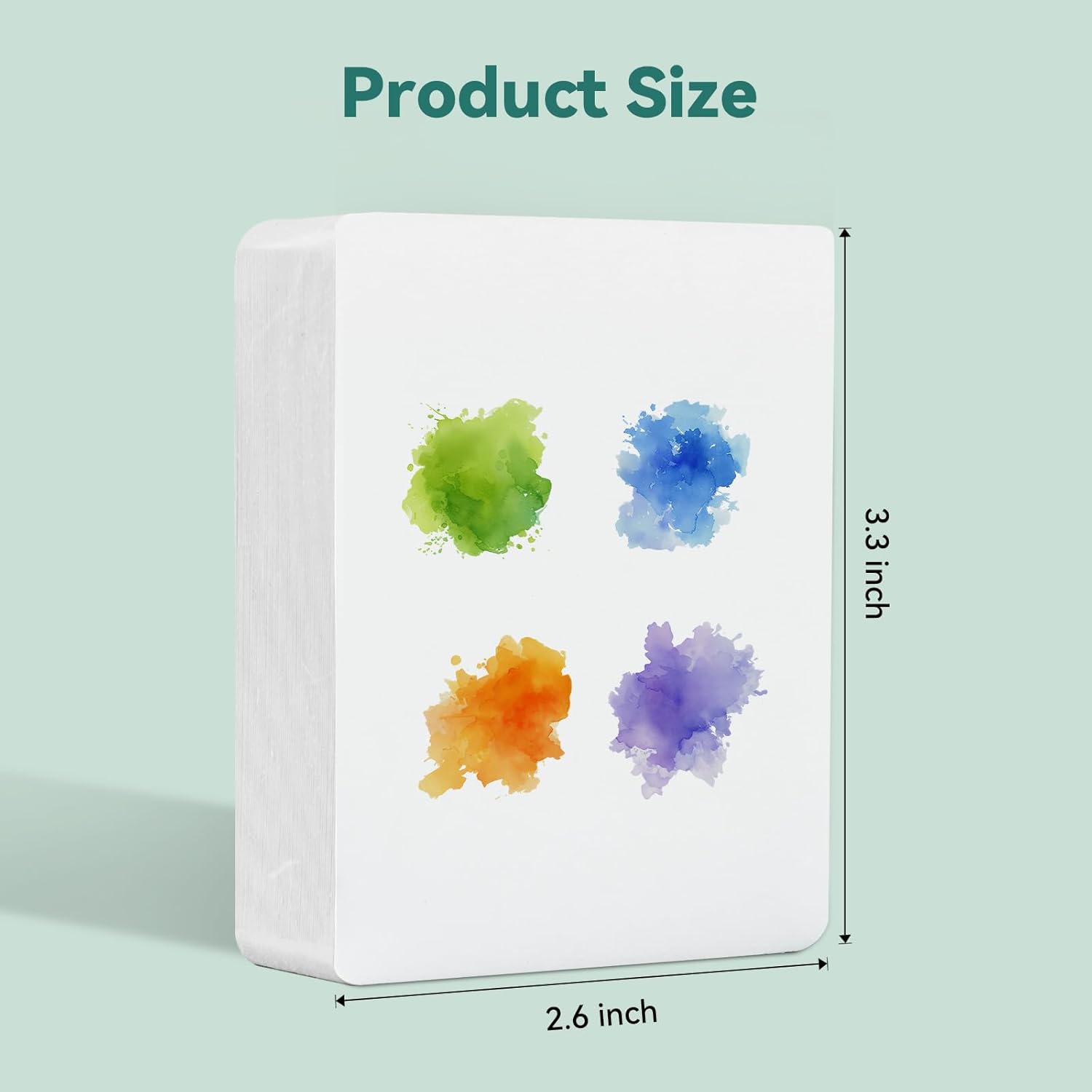 Lightwish 60 Sheets Mini Watercolor Sketchbook 2.6 x 3.3 inch Hot Press 300gsm/140lb, Travel Size Portable Tearable Square Painting Notebook, Square Watercolor Sketch Book Art Paper Sketchbook