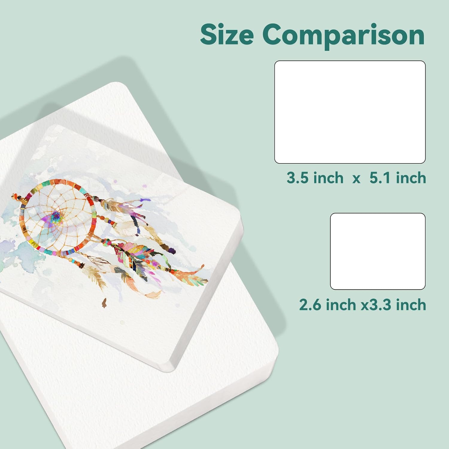 LIGHTWISH Mini Watercolor Sketchbook 60 Sheets 2.6 x 3.3 inch 100% Cotton Cold Press 300gsm/140lb,Mini Travel Small Watercolor Book Square Painting Notebook Tearable Art Paper Sketchbook