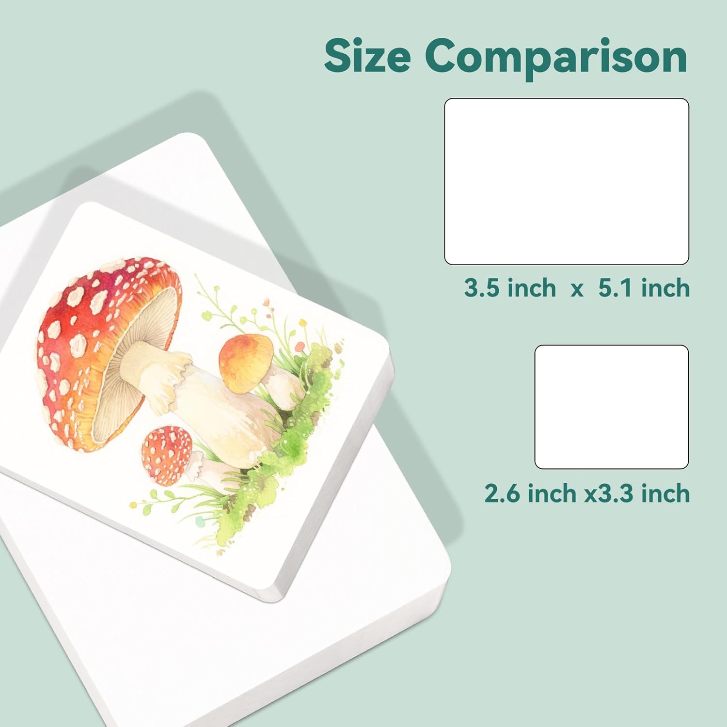Lightwish 60 Sheets Mini Watercolor Sketchbook 2.6 x 3.3 inch Hot Press 300gsm/140lb, Travel Size Portable Tearable Square Painting Notebook, Square Watercolor Sketch Book Art Paper Sketchbook