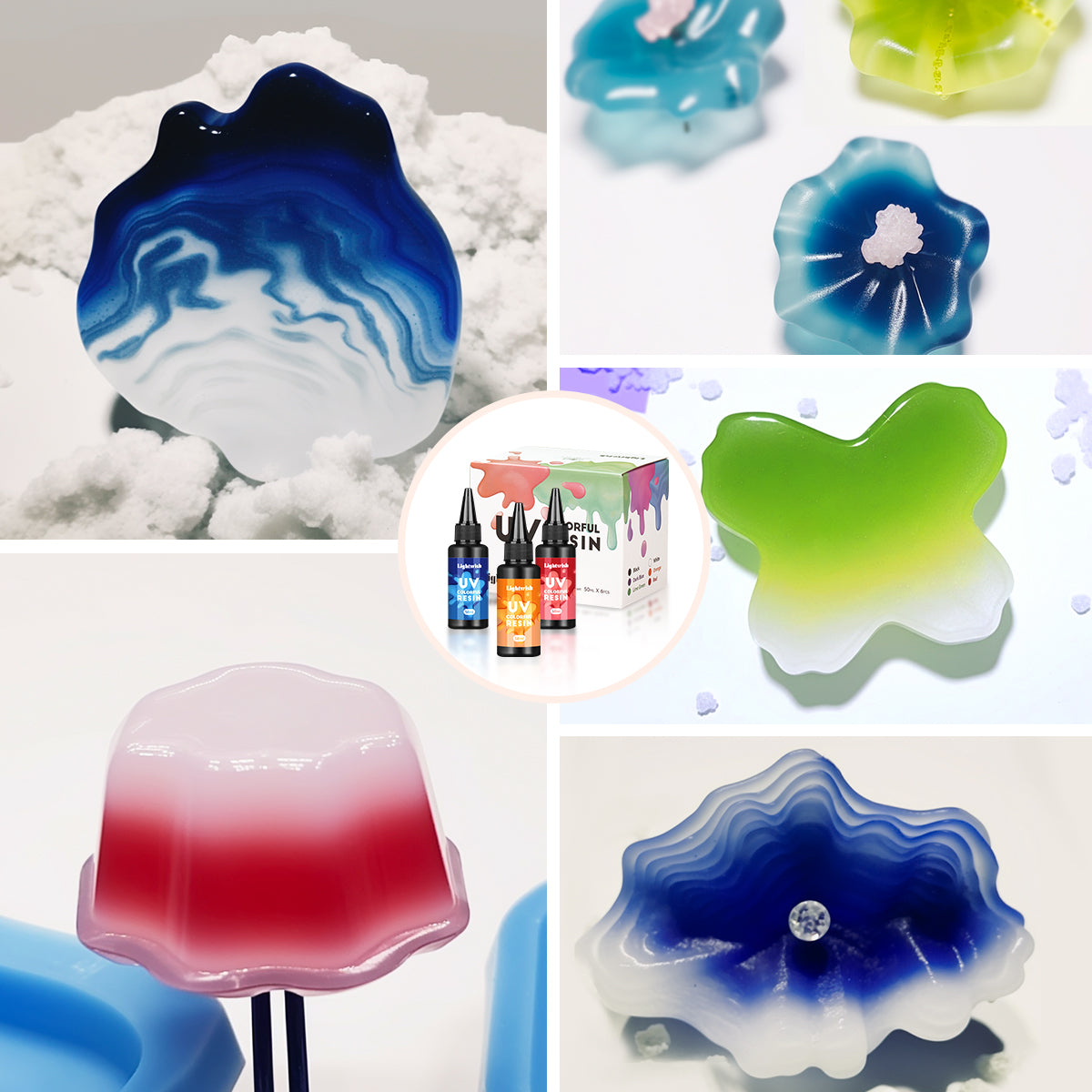 Various crafts featuring UV resins