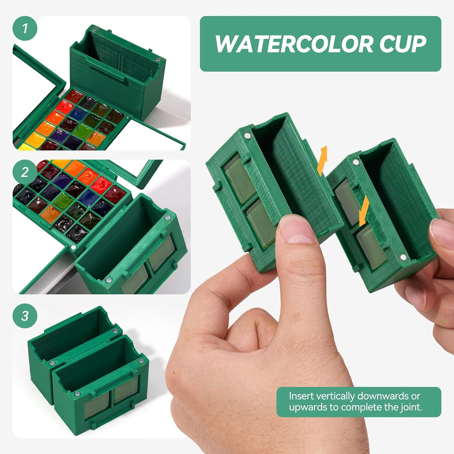 24-Color Travel Watercolor Kit with Journal