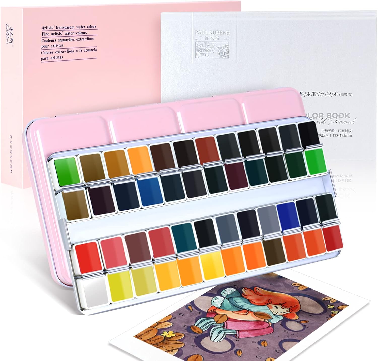 Coffret de peinture aquarelle extra large Paul Rubens Artist 90 g