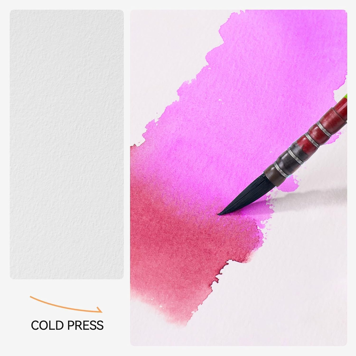 Lightwish Watercolor Sketchbook,100% Cotton Acid Free Watercolor Journal,300gsm/140lb Cold Press Watercolor Paper for Artists,Adults,Students,20 Sheets,Paper 5.8 * 8.2 Inches(A5)