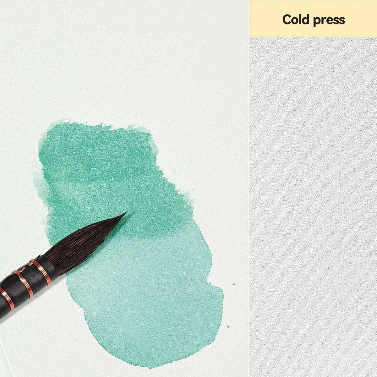 LIGHTWISH Watercolor Pad - A5 20 Sheets 100% Cotton 300GSM Cold Press Paper | Detachable with Backing Board | All-in-One Travel Watercolor Journal with Brush Holders & Storage Pockets