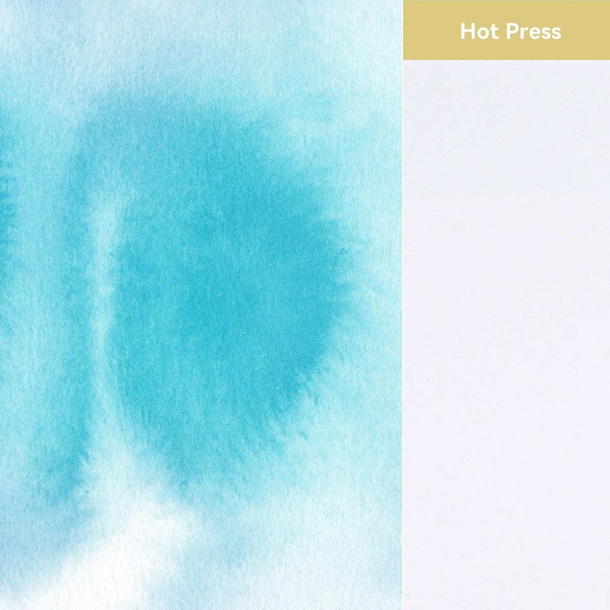 Lightwish Square Watercolor Journal, 100% Cotton Hot Press Watercolor Paper Sketchbook 7.48” x 7.48”, 20 Sheets (140lb/300gsm), Acid-Free for Watercolors, Gouache, Acrylics