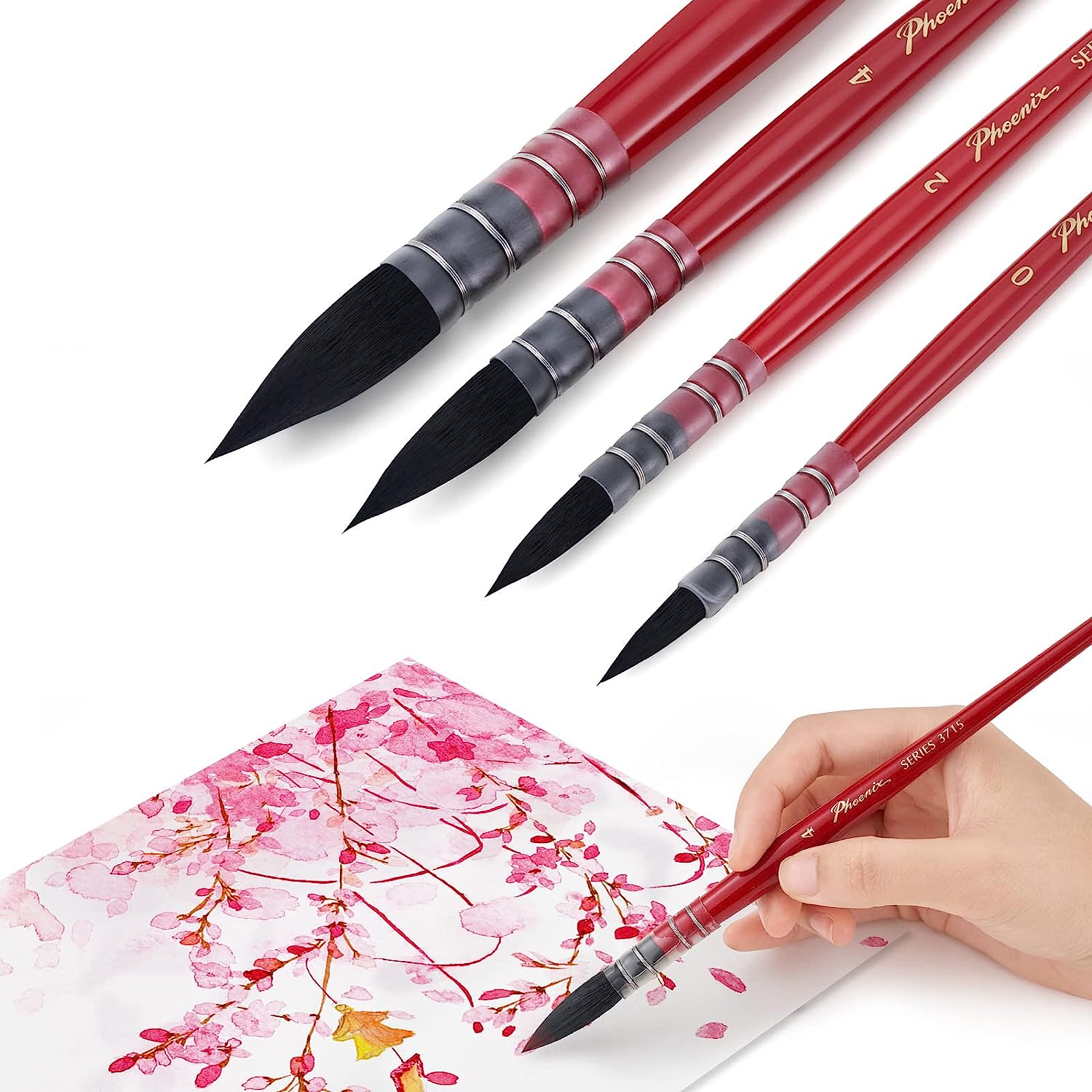 Lightwish Watercolor Brushes Set 4 Pcs