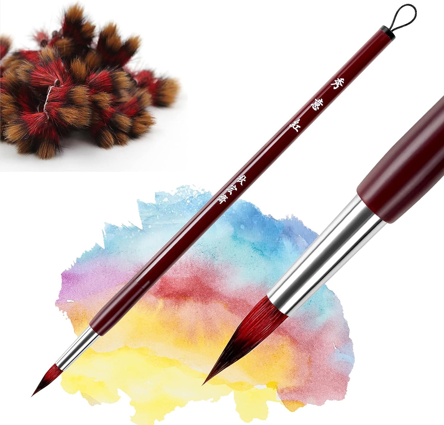 Pinceaux à aquarelle, pinceau rond professionnel, parfait pour la peinture artistique, les fournitures d'art, l'illustration (Brush XY09) 