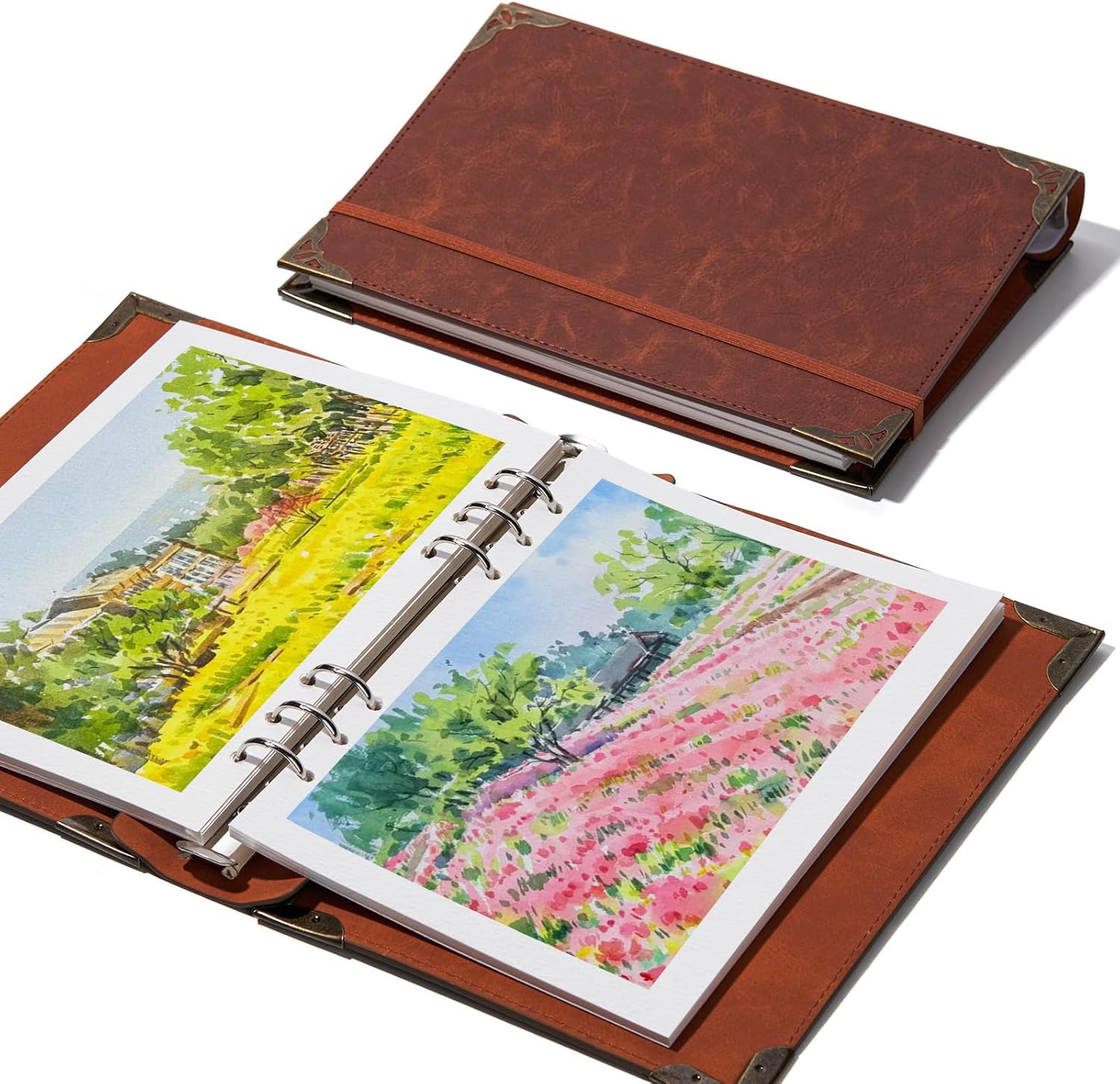 Lightwish Watercolor Sketchbook,100% Cotton Acid Free Watercolor Journal,300gsm/140lb Cold Press Watercolor Paper for Artists,Adults,Students,20 Sheets,5.8 * 8.2 Inches Paper