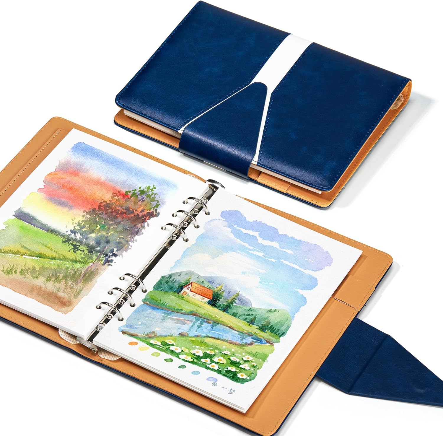 Lightwish Watercolor Sketchbook,100% Cotton Acid Free Watercolor Journal,300gsm/140lb Hot Press Watercolor Paper for Artists,Adults,Students,20 Sheets,Paper 5.8 * 8.2 Inches(A5)