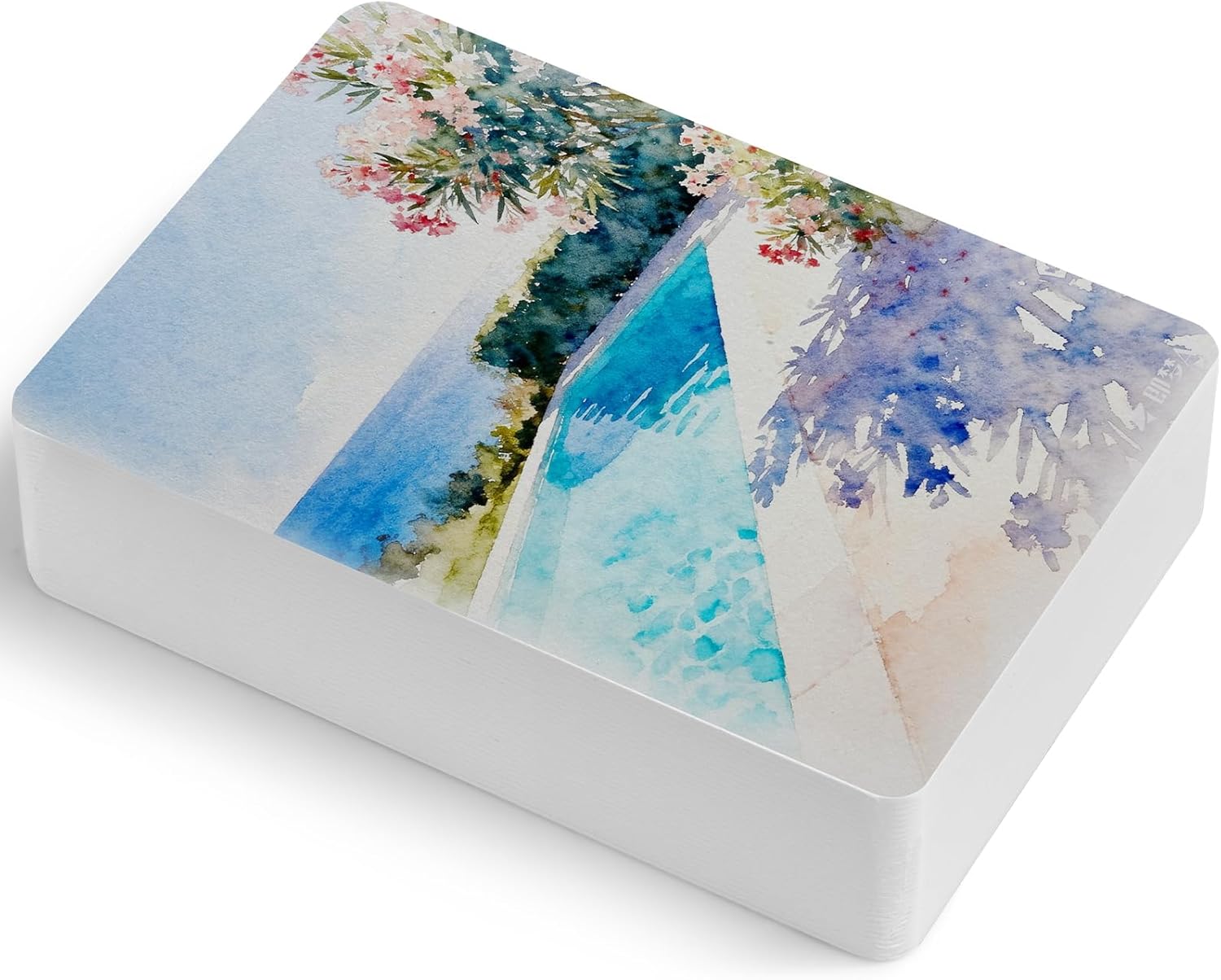 Lightwish 30 Sheets Mini Watercolor Sketchbook Cold Press 600gsm/240lb, Travel Size Portable Tearable Square Painting Notebook, Square Watercolor Sketch Book Art Paper 3.5 x 5.1 inch