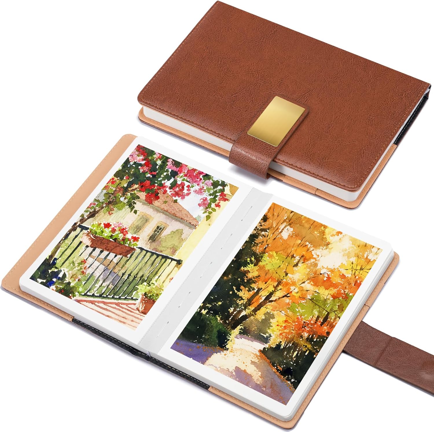 Watercolor Sketchbook,8.2 x 5.5 inch,20 Sheets Cold Press 100% Cotton 300 GSM 140lb,A5 Watercolor Paper for Art Painting, Drawing, Mixed Media