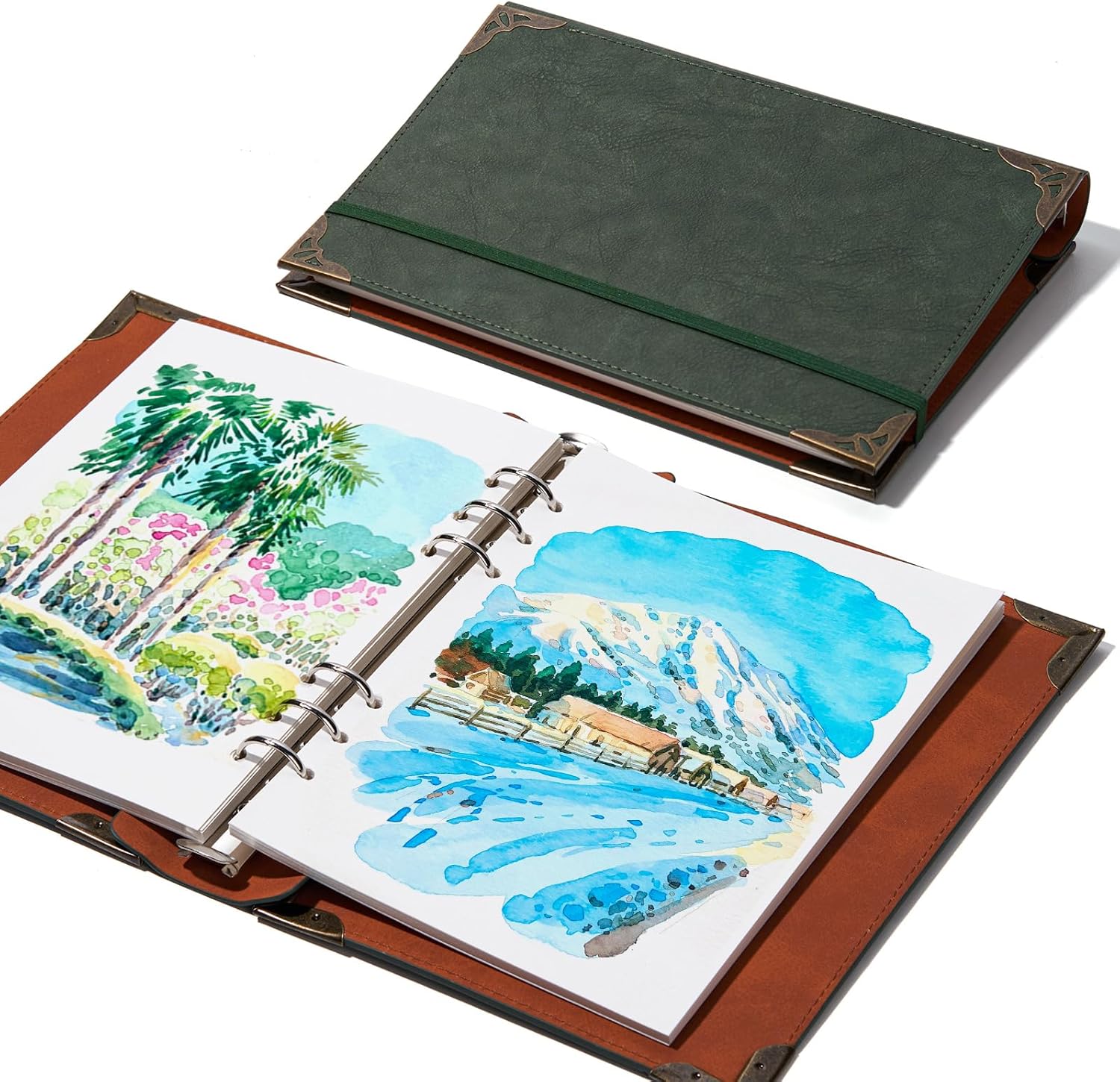 Lightwish Watercolor Sketchbook,100% Cotton Acid Free Watercolor Journal,300gsm/140lb Hot Press Watercolor Paper for Artists,Adults,Students,2