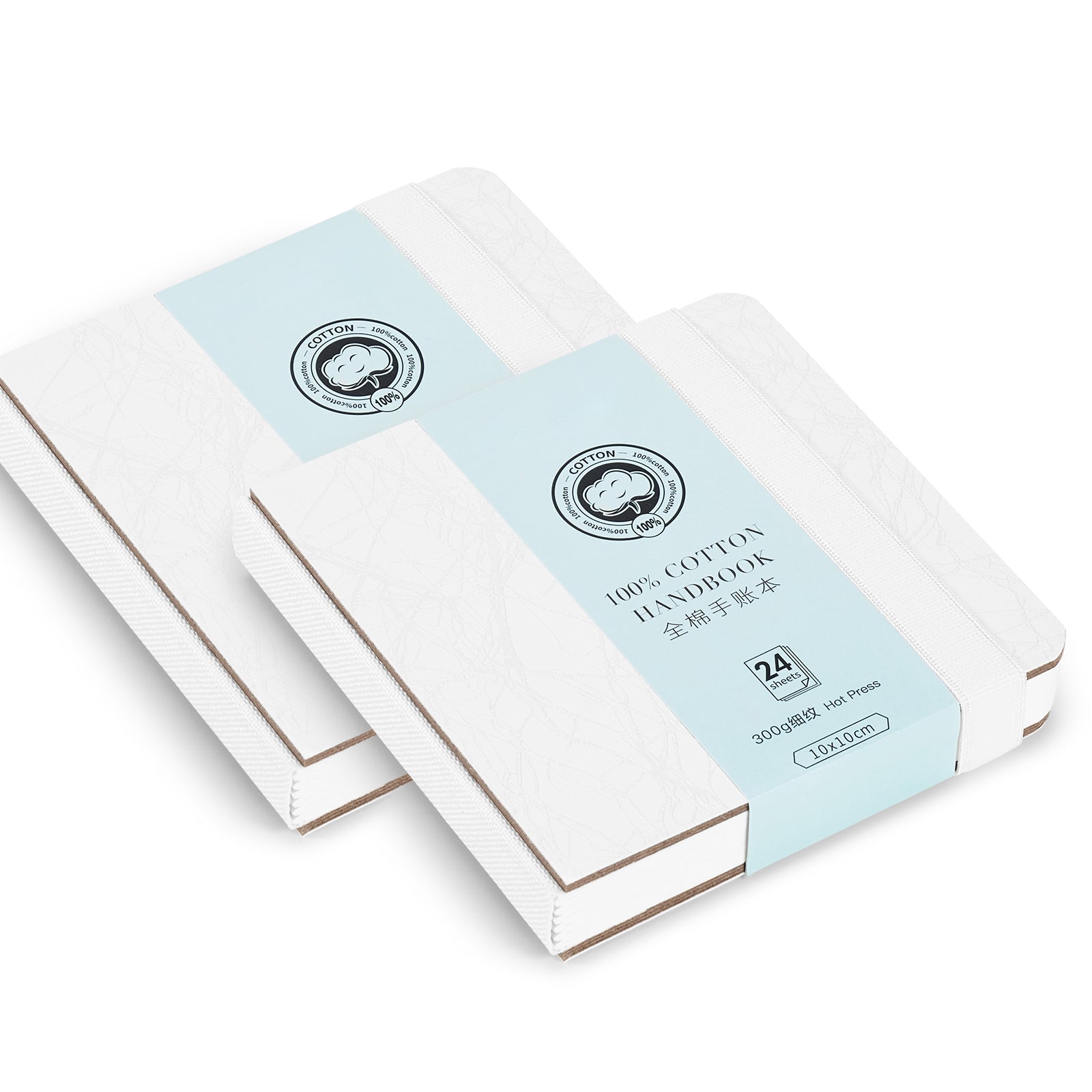 POTENTATE Zunjue Zunjue watercolor paper watercolor notebook 10*10 fine grain white book 24 sheets * 2