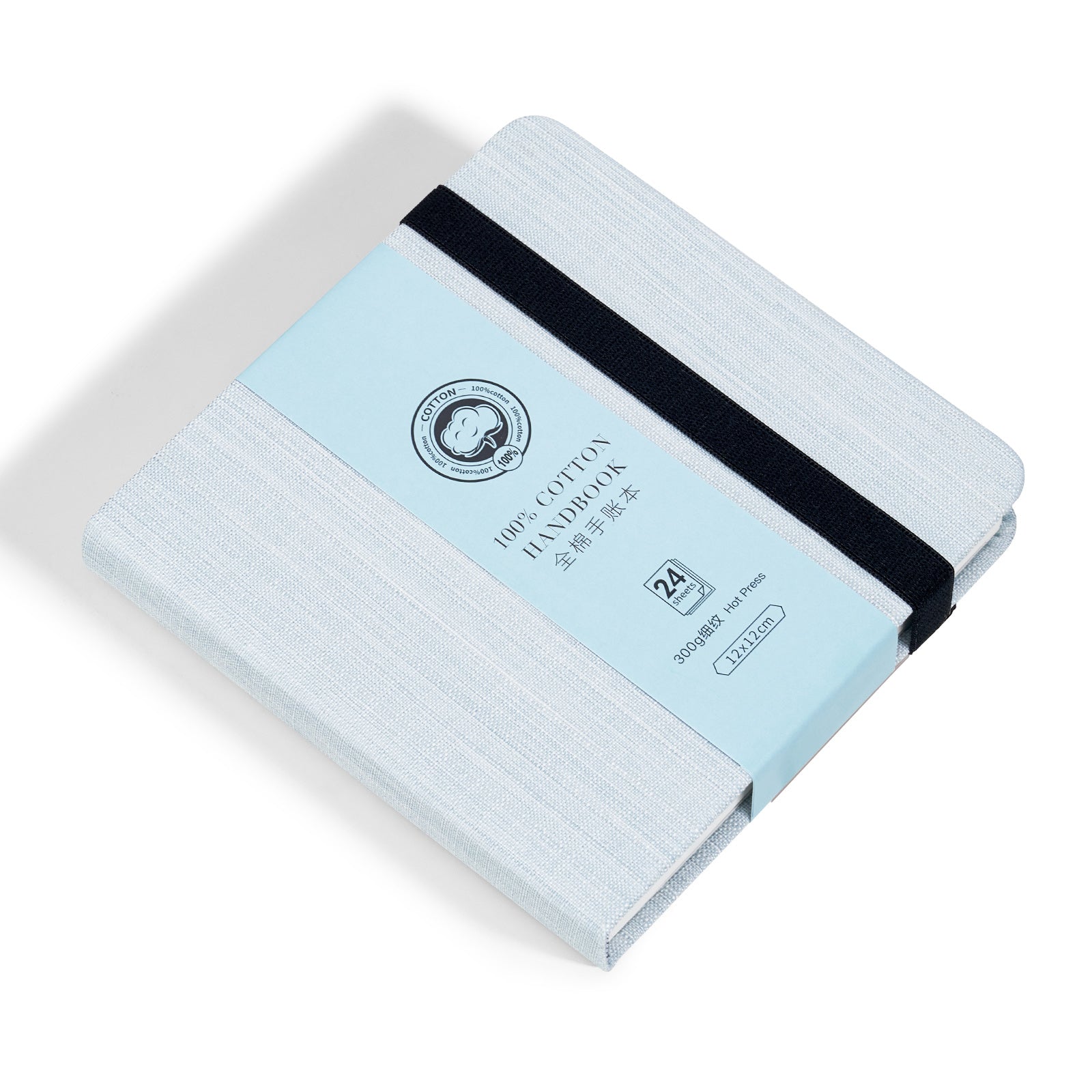 POTENTATE Zunjue Zunjue Notebook Cotton 12*12 Fine Grain 300g Gray (Light Blue) 24 Sheets