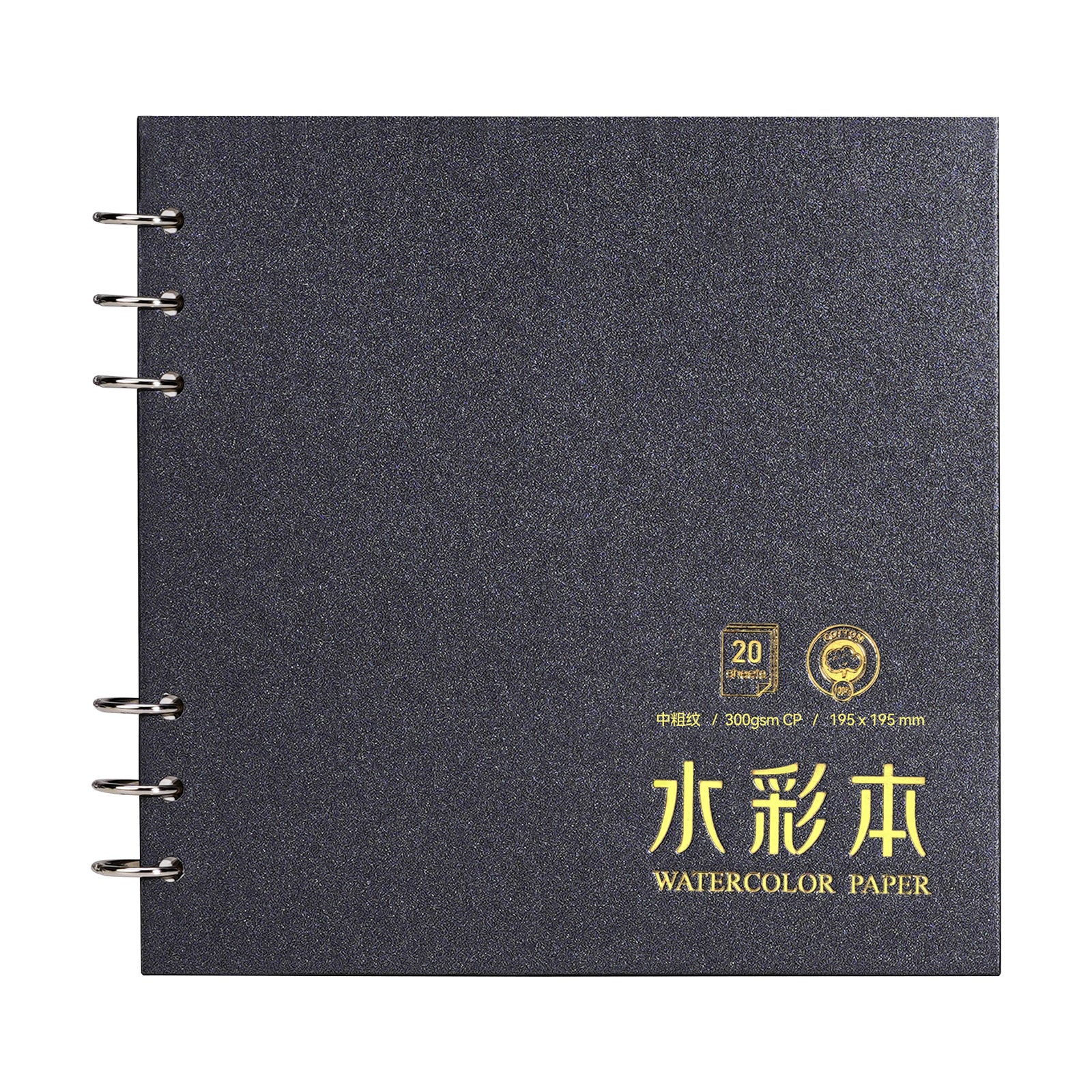 POTENTATE Zunjue Zunjue Notebook Cotton 19*19 Medium Grain 300g Dark Gray 20 Sheets