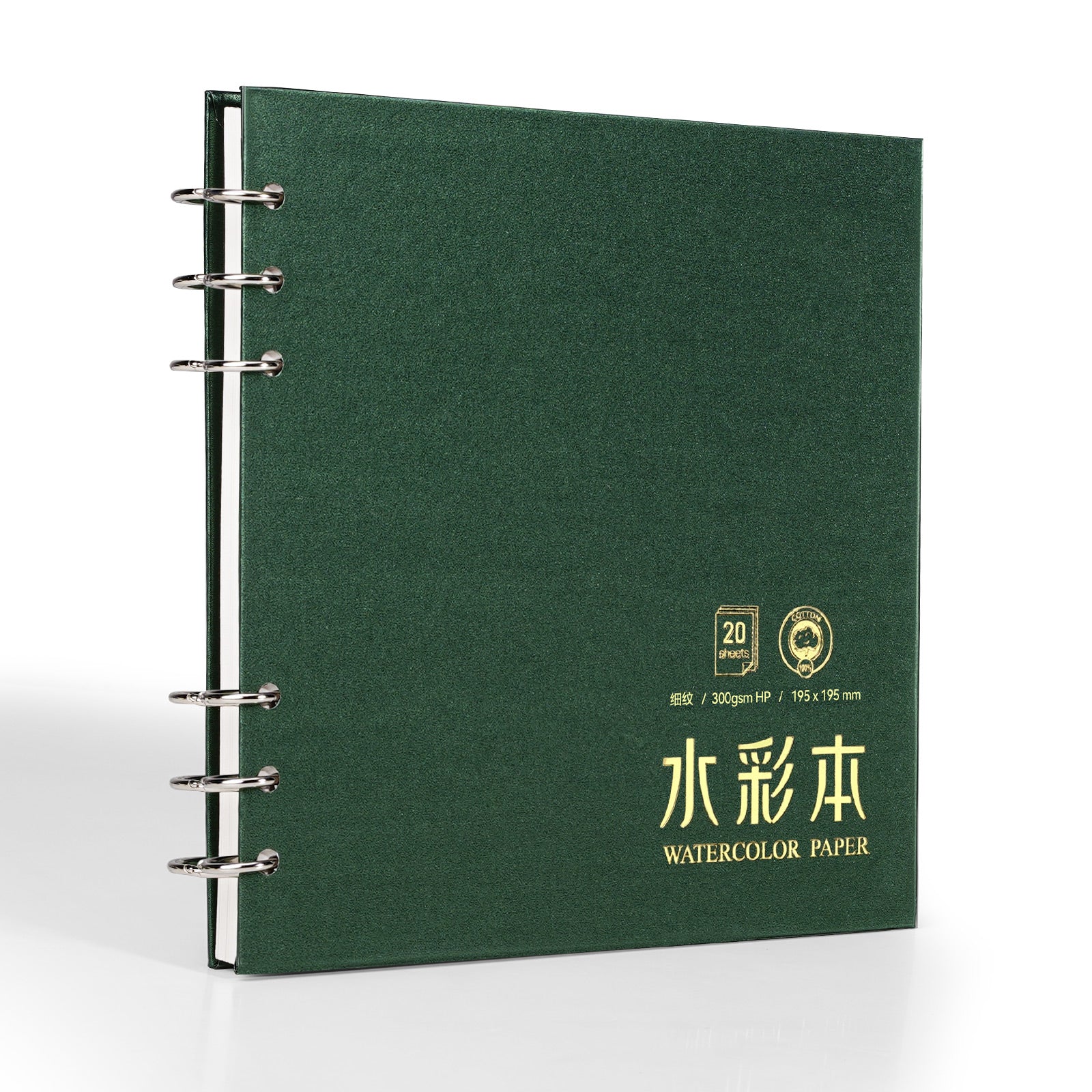 POTENTATE Zunjue Zunjue Notebook Cotton 19*19 Fine Grain 300g Dark Green 20 Sheets