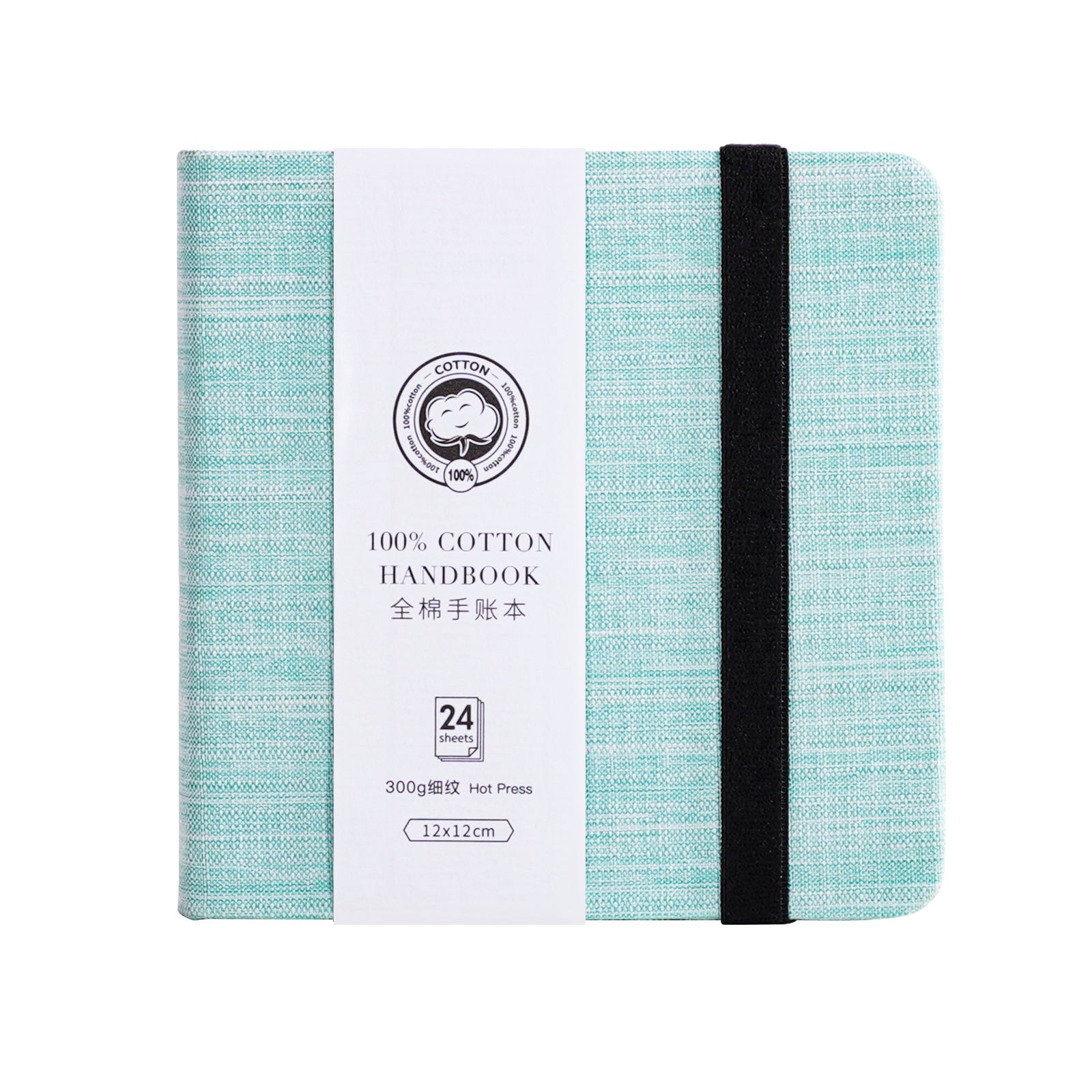POTENTATE Zunjue Zunjue Notebook Cotton 12*12 Fine Grain 300g Light Green 24 Sheets