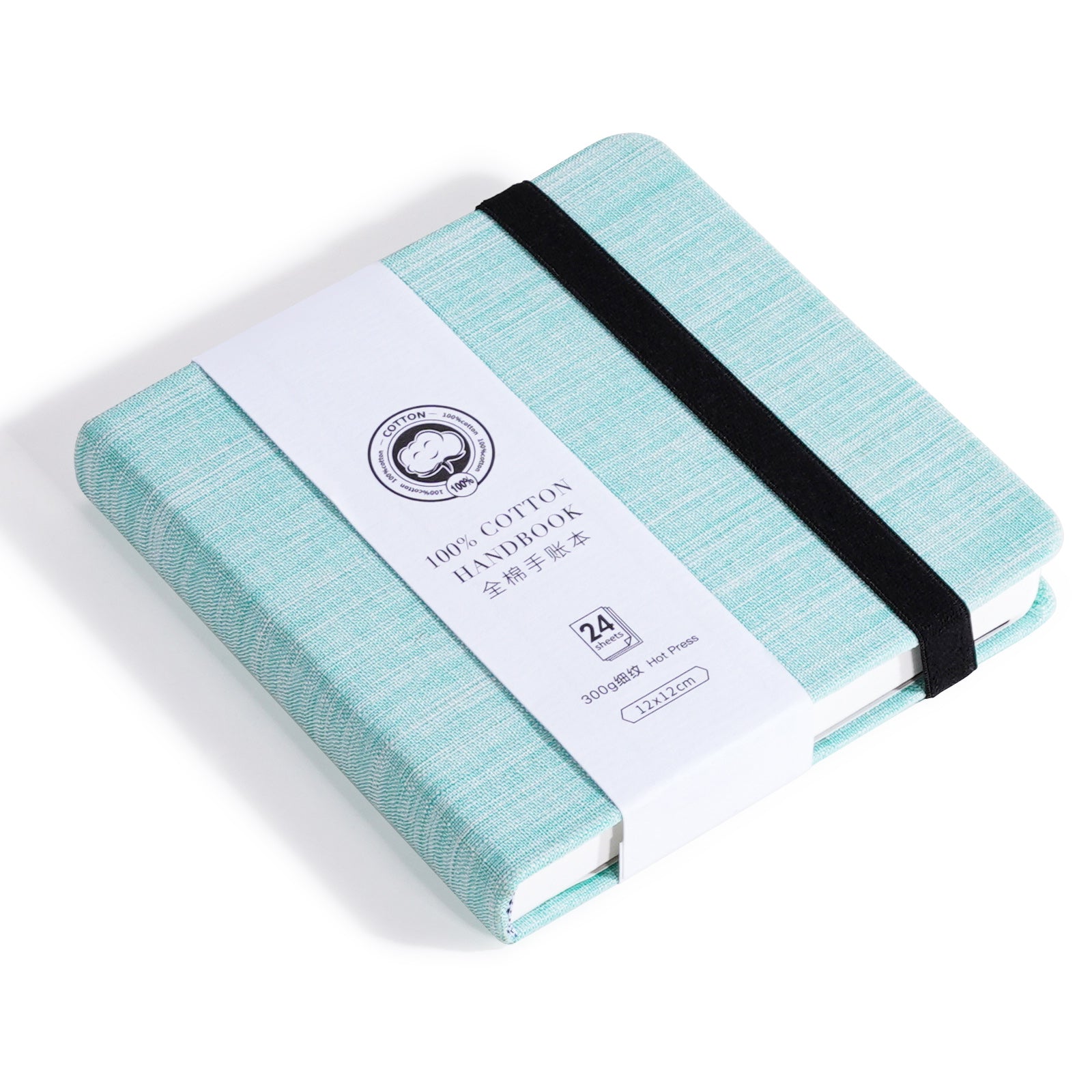 POTENTATE Zunjue Zunjue Notebook Cotton 12*12 Fine Grain 300g Light Green 24 Sheets