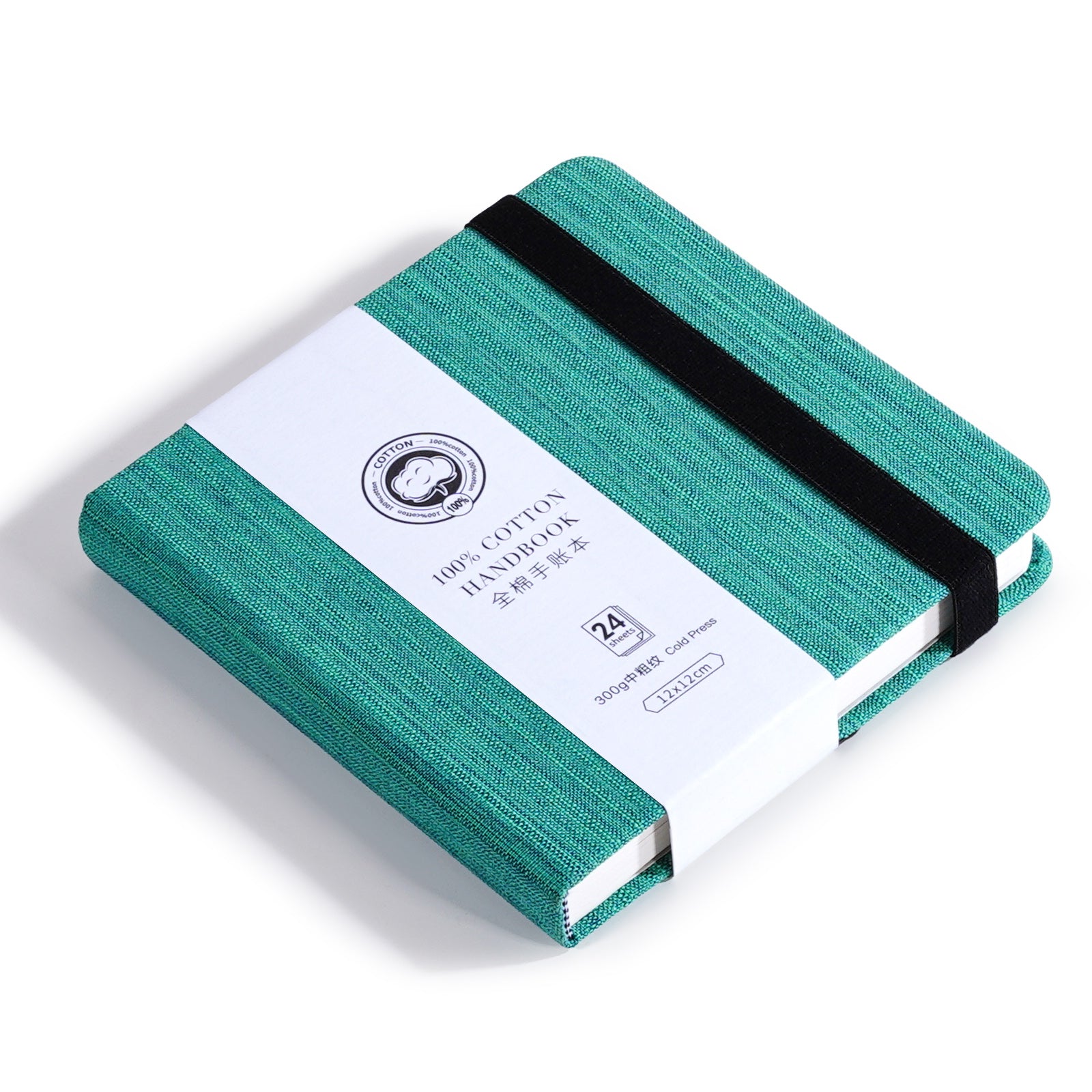 POTENTATE Zunjue Zunjue Notebook Cotton 12*12 Medium Grain 300g Medium Green 24 Sheets（021566-A）