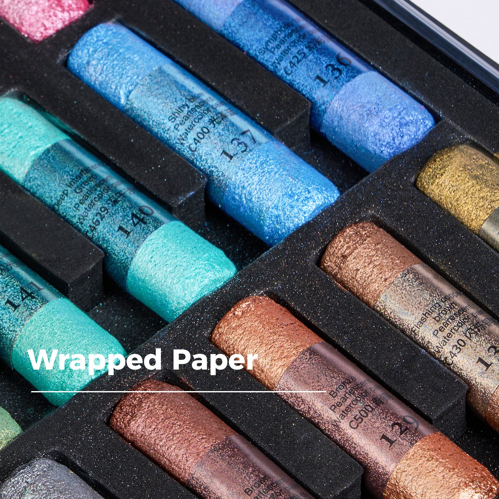 LIGHTWISH Handmade Metallic Soft Pastel Set 24 Colors,Super Soft & Blendable Chalk Pastel Sticks for Professional Drawing Painting,Blending