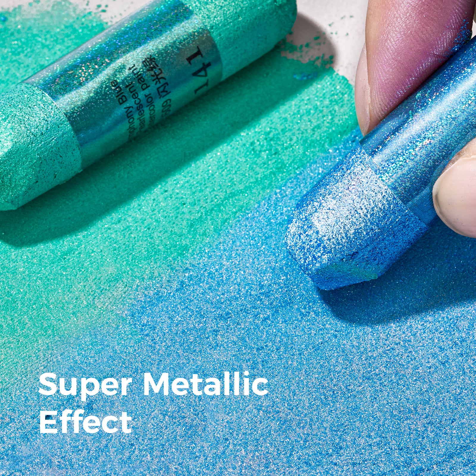 LIGHTWISH Handmade Metallic Soft Pastel Set 24 Colors,Super Soft & Blendable Chalk Pastel Sticks for Professional Drawing Painting,Blending