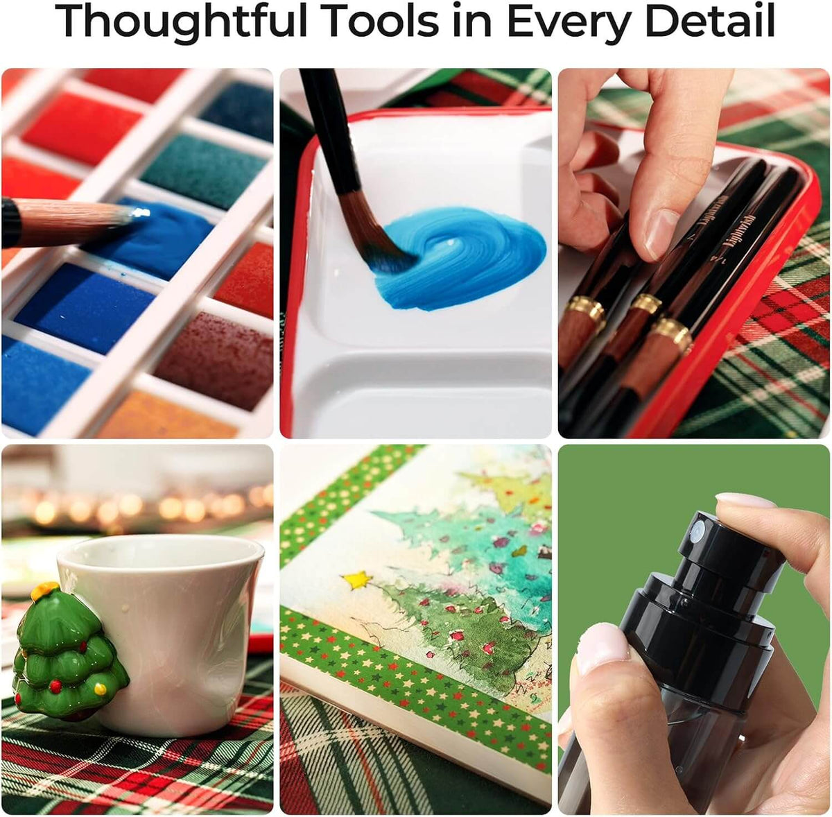 Lightwish Christmas Edition 39 Colors Solid Watercolor Set