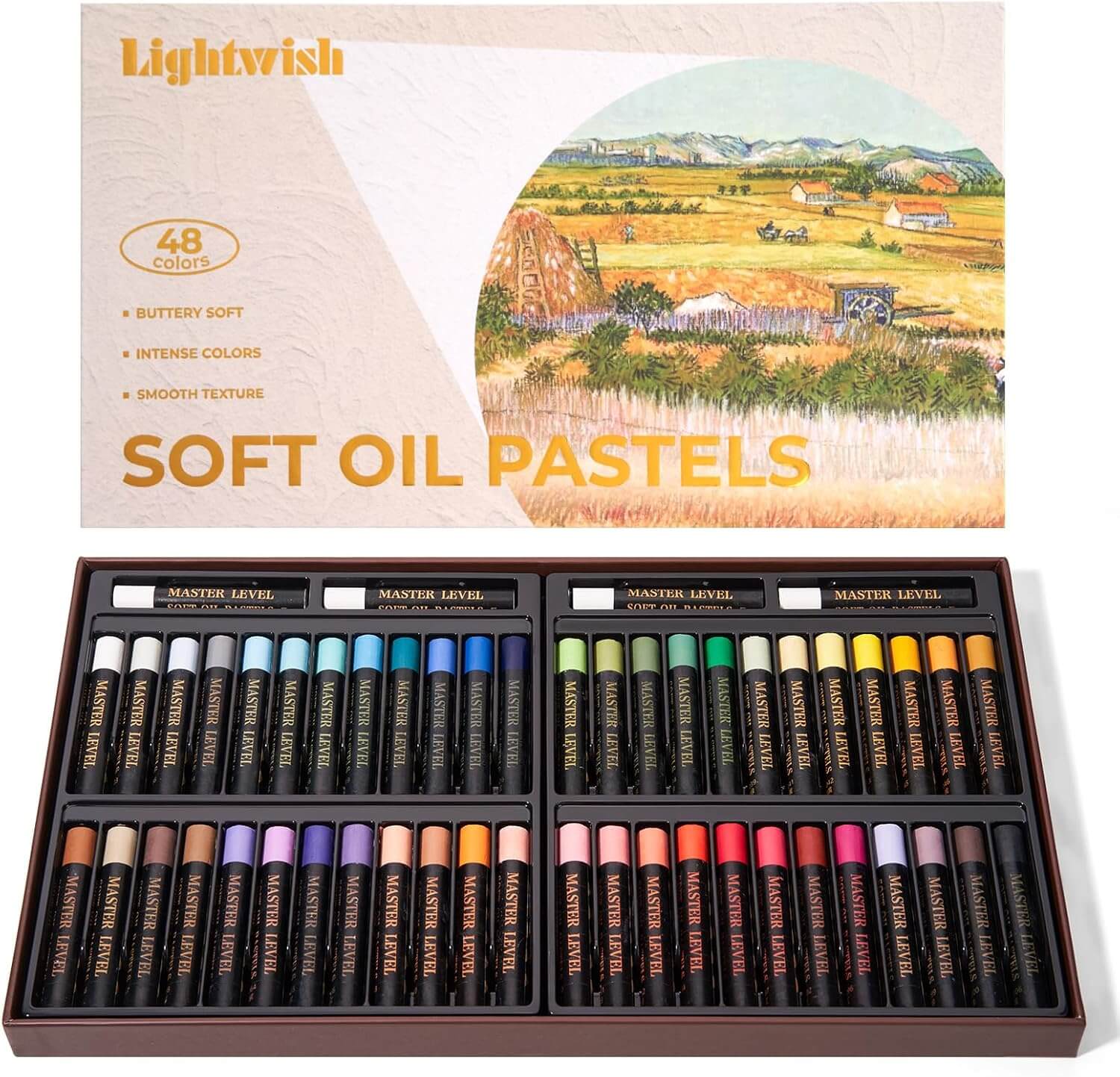 LIGHTWISH Professional Soft Oil Pastels Collection(48 / 77 / 100 Colors)