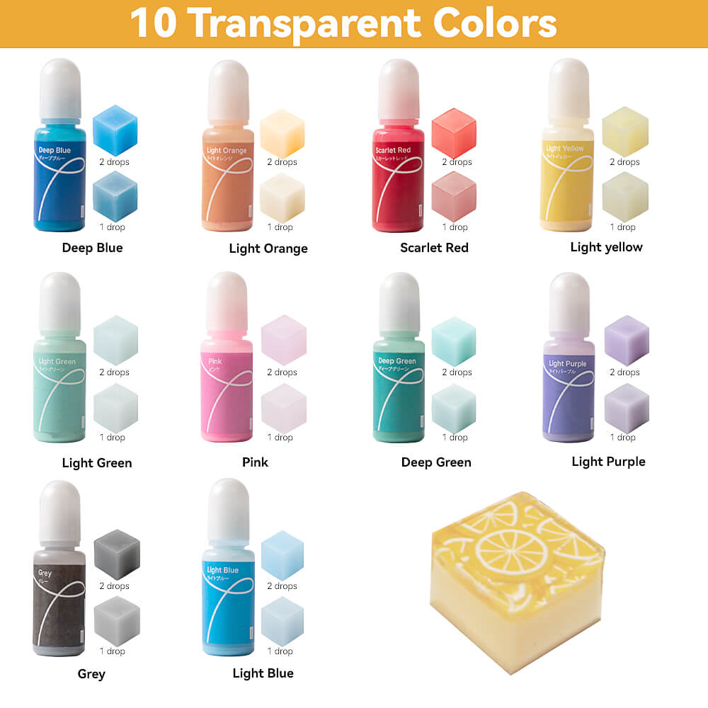 Lightwish – pigment de résine époxy, 10 couleurs, liquide colorant pour coloration de résine, macaron/couleurs hautement translucides