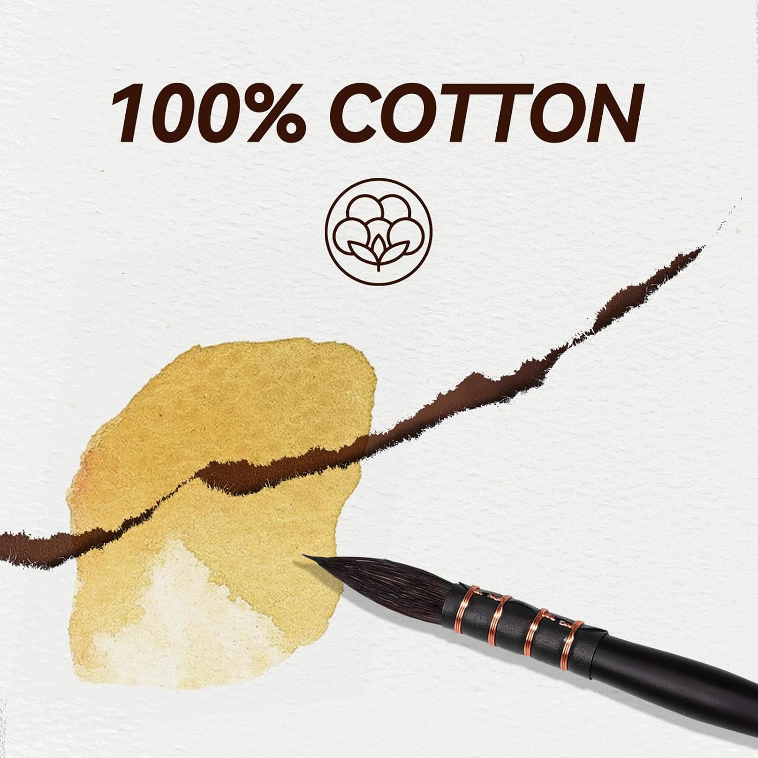 Lightwish Watercolor Sketchbook,100% Cotton Acid Free Watercolor Journal,300gsm/140lb Cold Press Watercolor Paper for Artists,Adults,Students,20 Sheets,5.8 * 8.2 Inches Paper