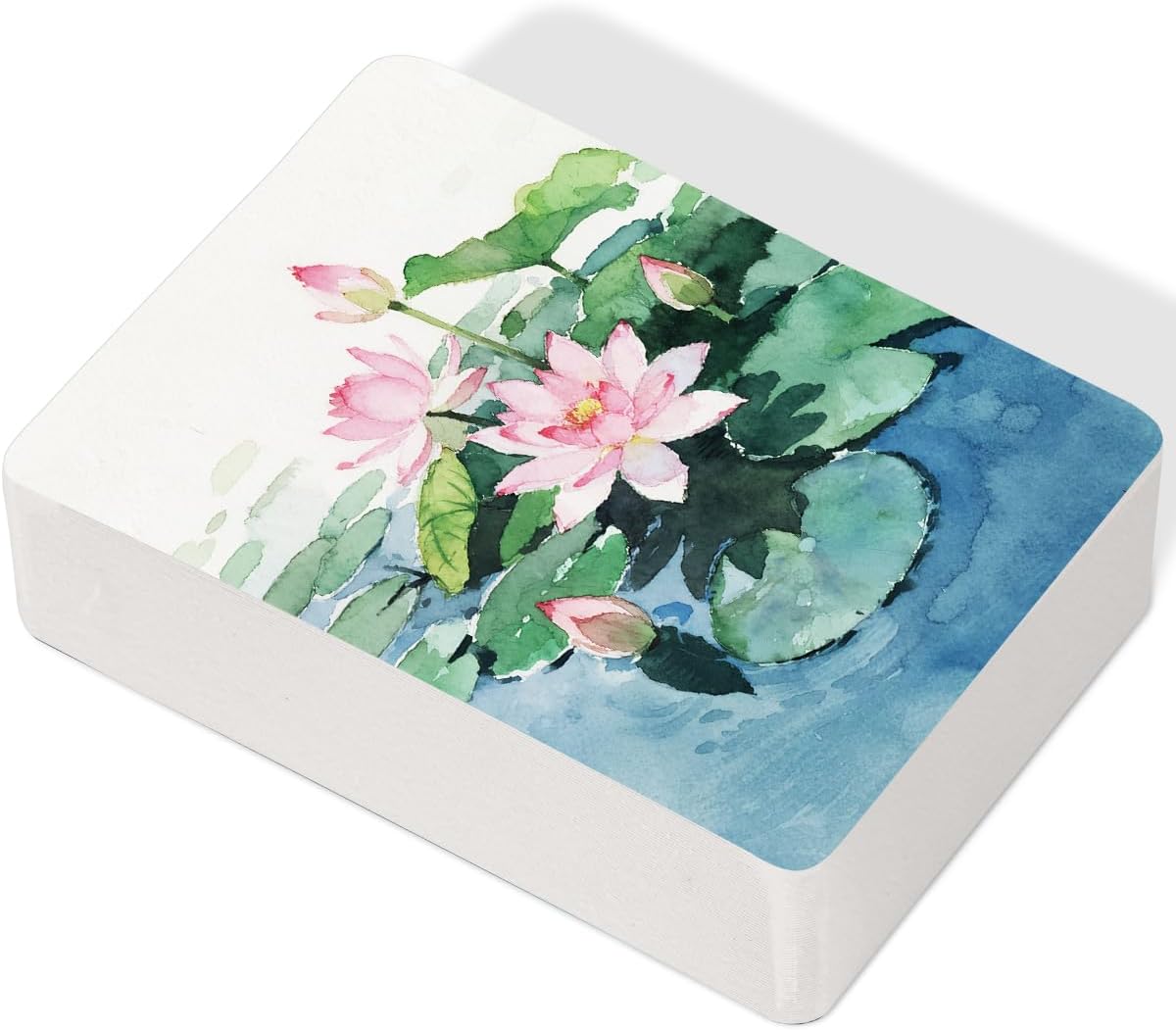 Lightwish 60 Sheets Mini Watercolor Sketchbook 2.6 x 3.3 inch Hot Press 300gsm/140lb, Travel Size Portable Tearable Square Painting Notebook, Square Watercolor Sketch Book Art Paper Sketchbook
