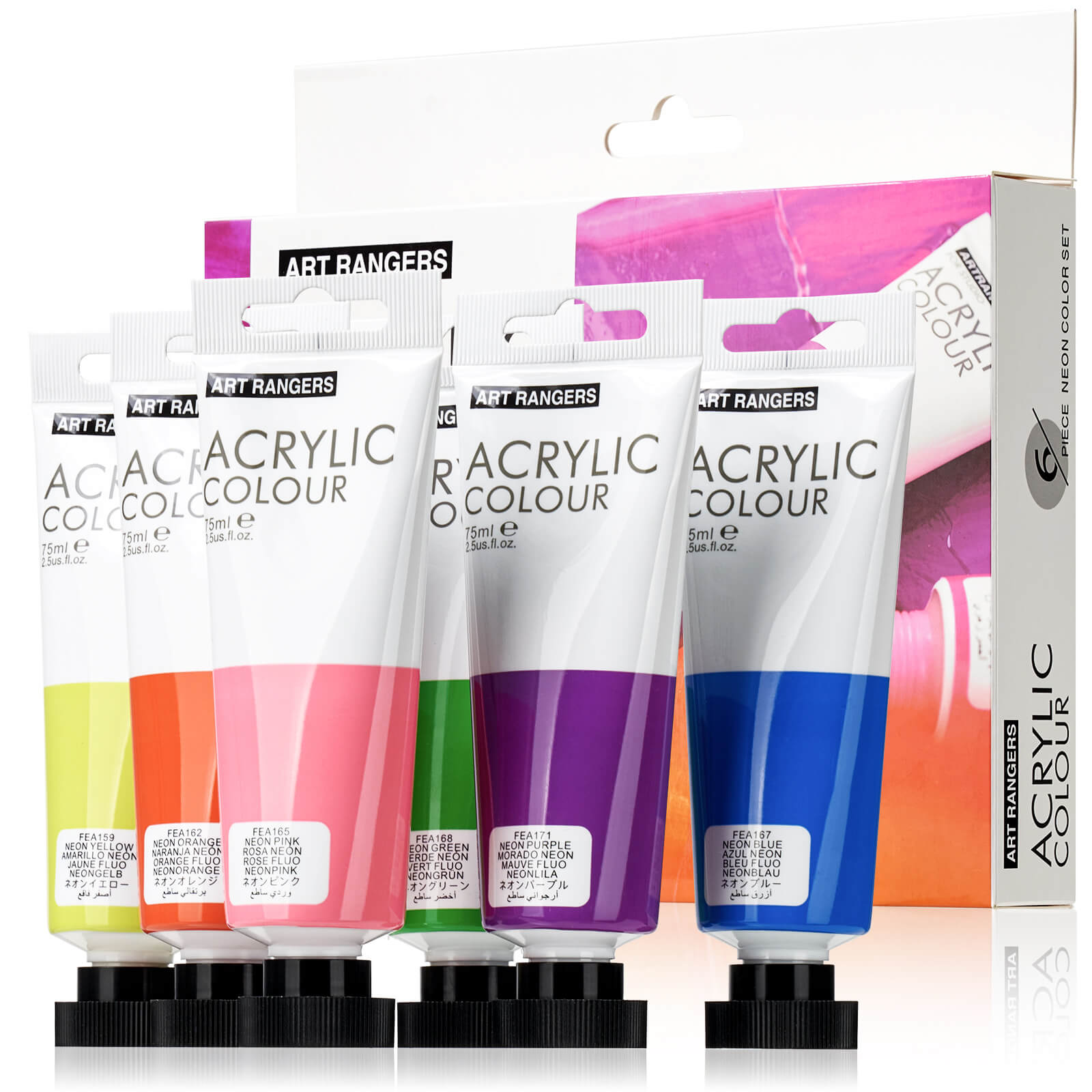 Lightwish Acrylic Paint Set Neon colors