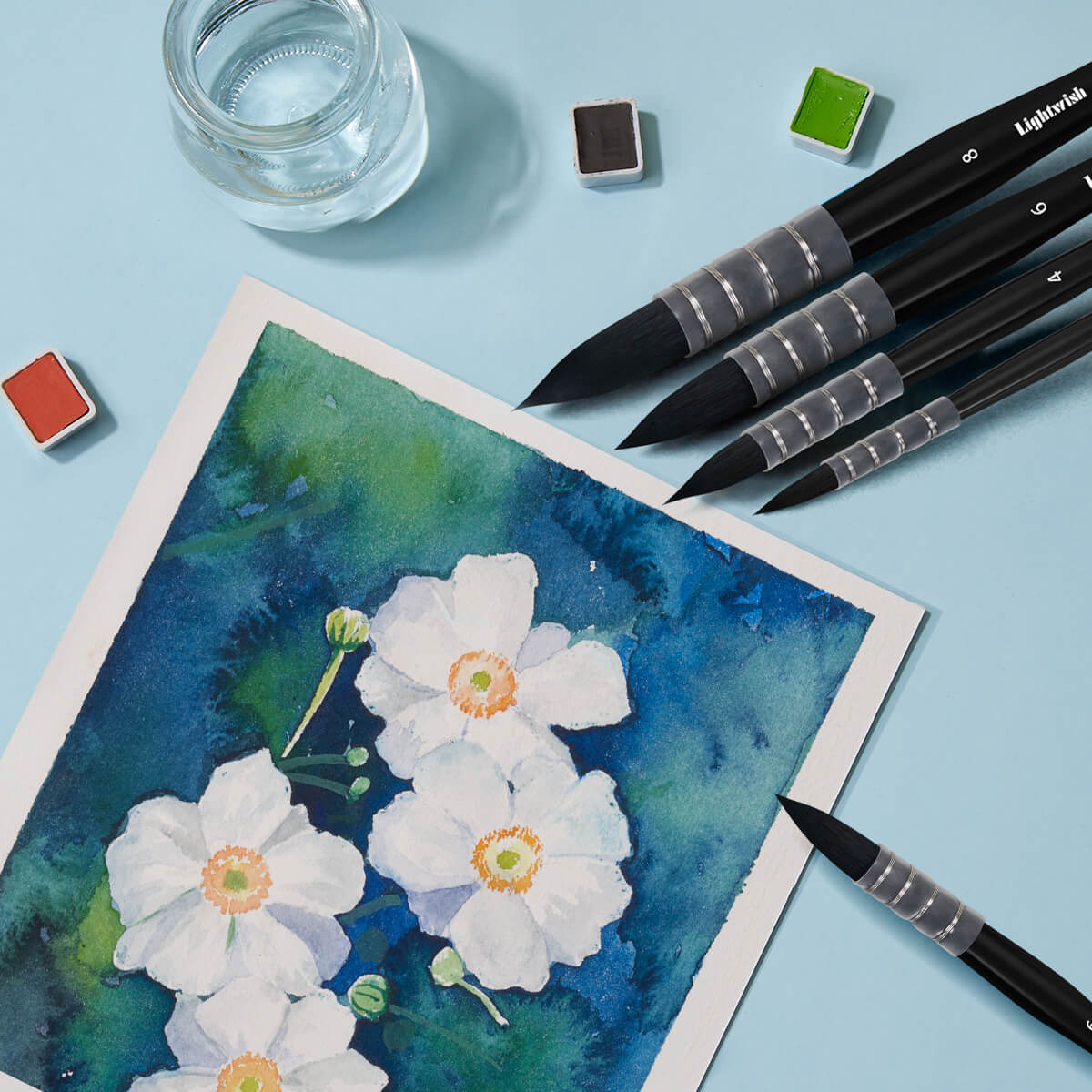 Lightwish Watercolor Brushes Set 4 Pcs