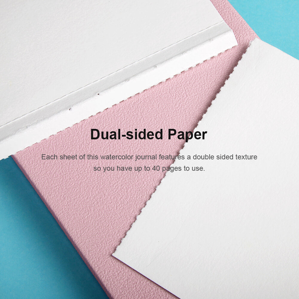 Paul Rubens Watercolor Paper, 100% Cotton Hot Press Watercolor Journal 7.6¡± x 5.3¡±, 20 Sheets