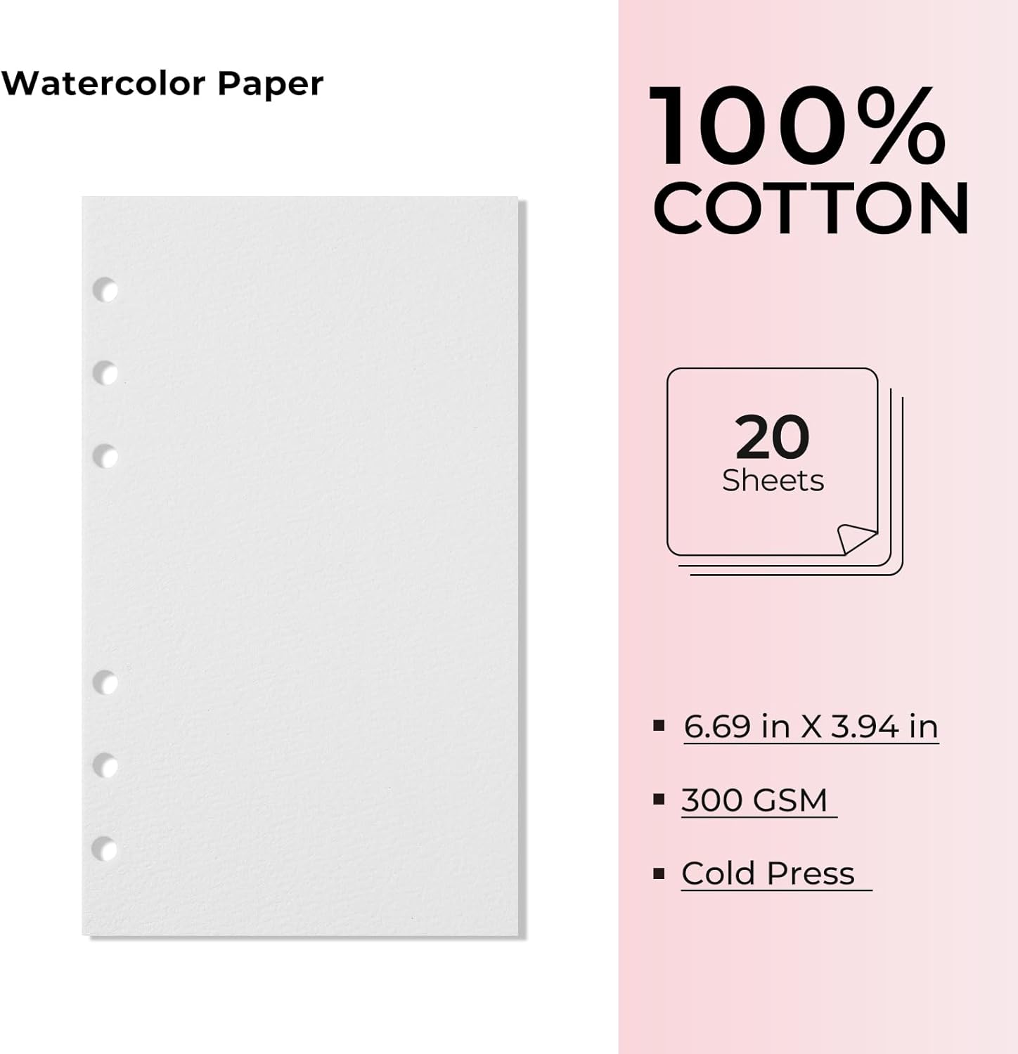 Lightwish Travel Watercolor Sketchbook Set - 100% Cotton Cold Press 6.7x3.9 Inch Binder Art Journal with 36-Well Ceramic Paint Palette & 2 Travel Watercolor Brushes for Artists Outdoor Painting