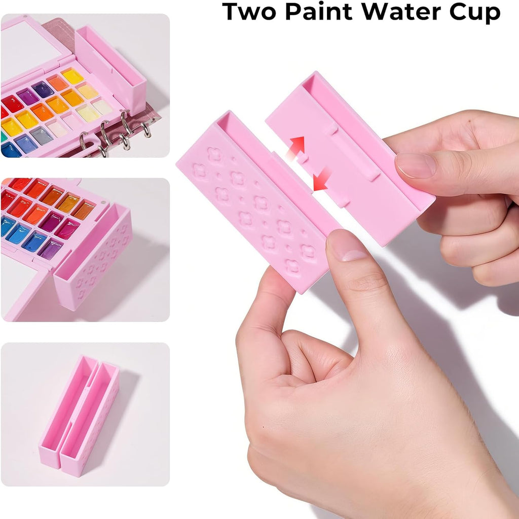 Lightwish Travel Watercolor Sketchbook Set - 100% Cotton Cold Press 6.