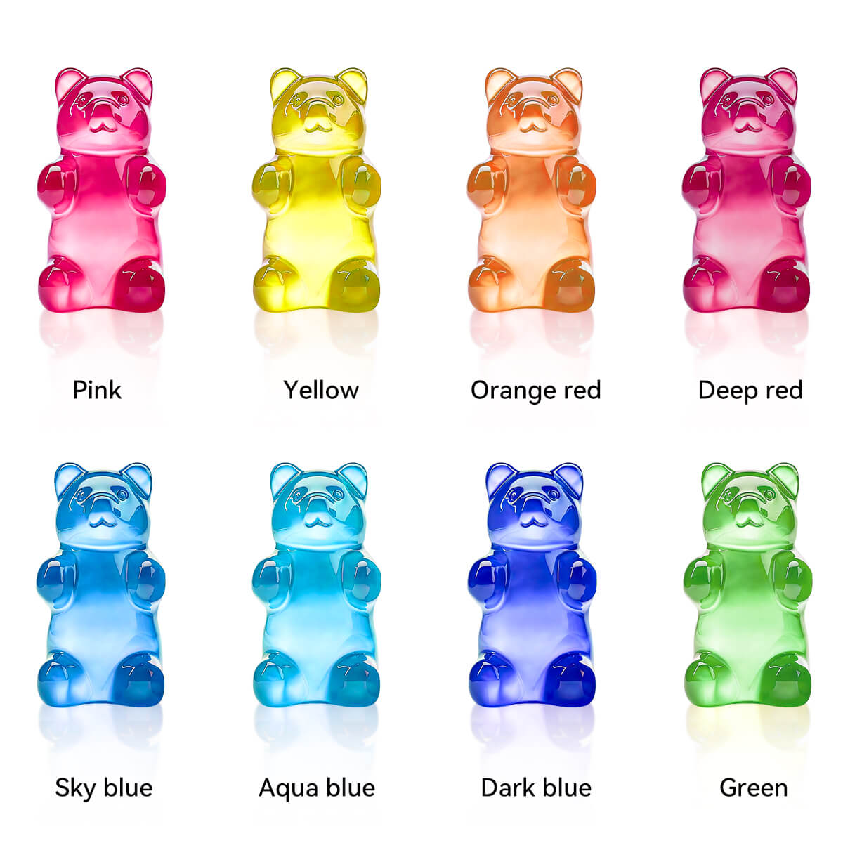 Lightwish Colored UV Resins, High Transparency 8 Colors