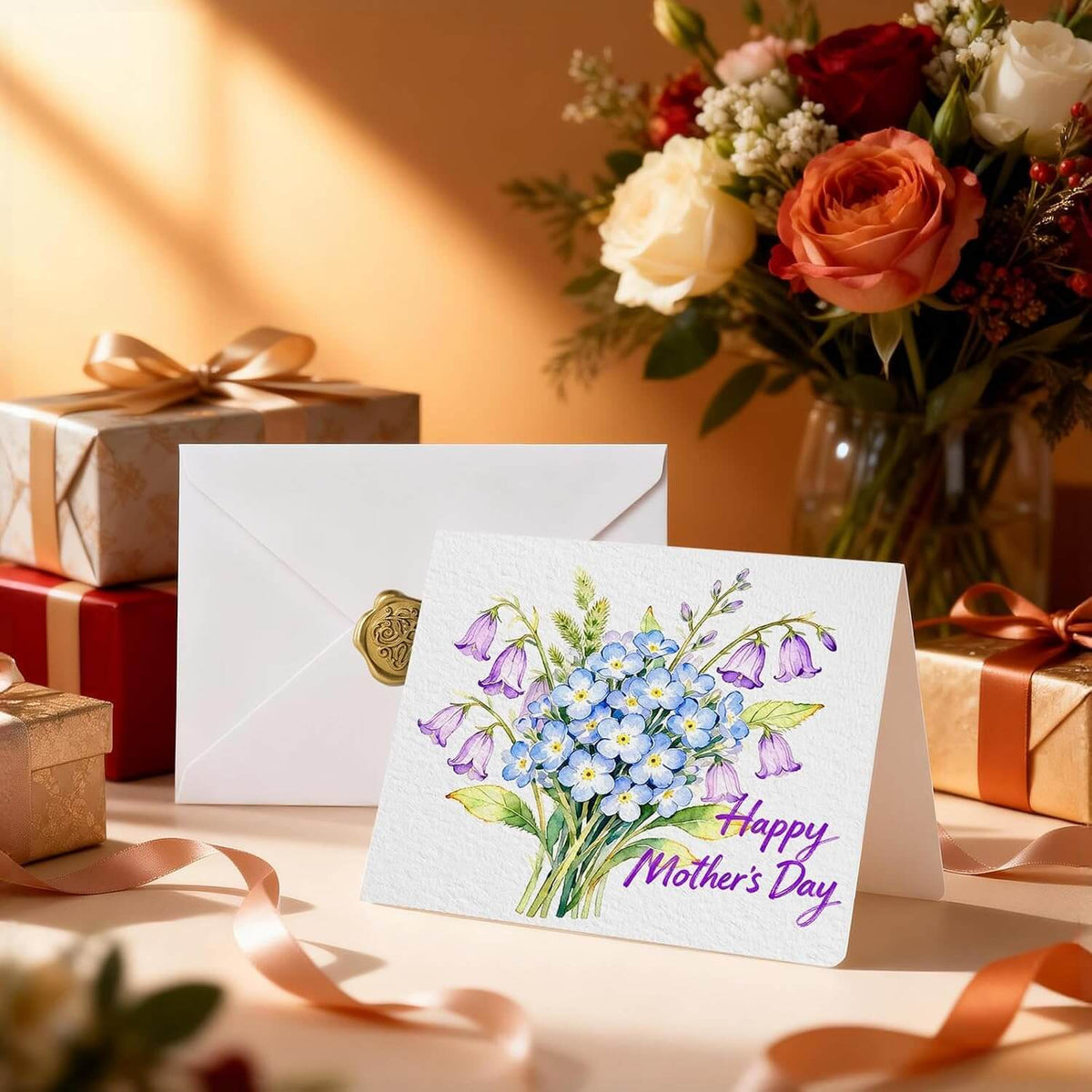 300gsm 100% Cotton Foldable Watercolor Greeting Cards with Envelopes  – Cold Press Blank Cards & 30 Wax Seal Stickers for Painting, Inviting & Gifting