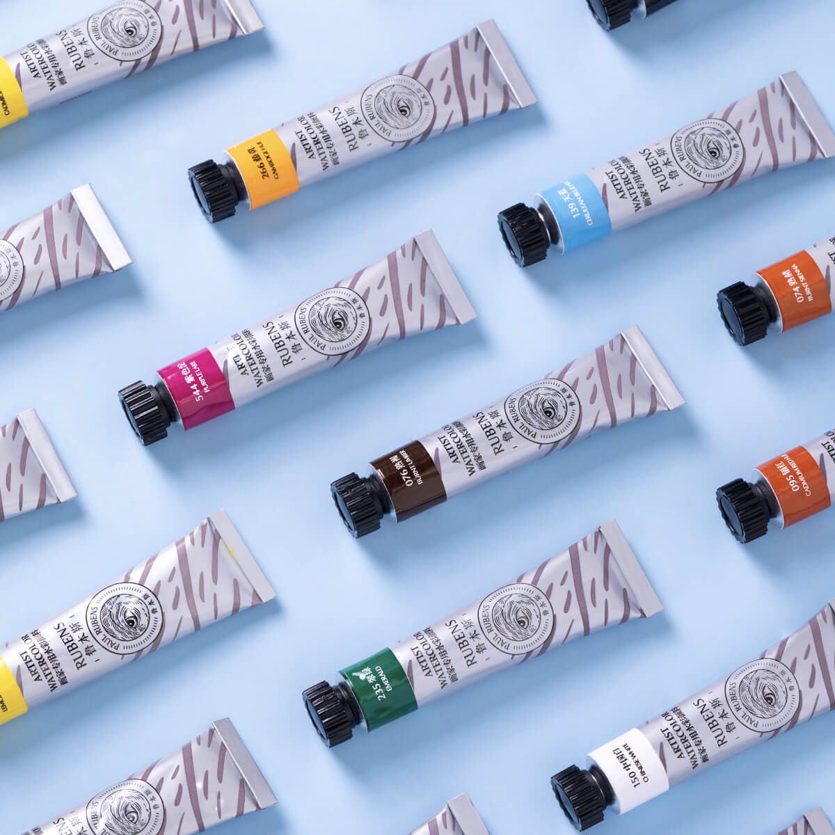 Paul Rubens QIAOMEI Ensemble de peinture aquarelle 24 couleurs vives tubes de 12 ml