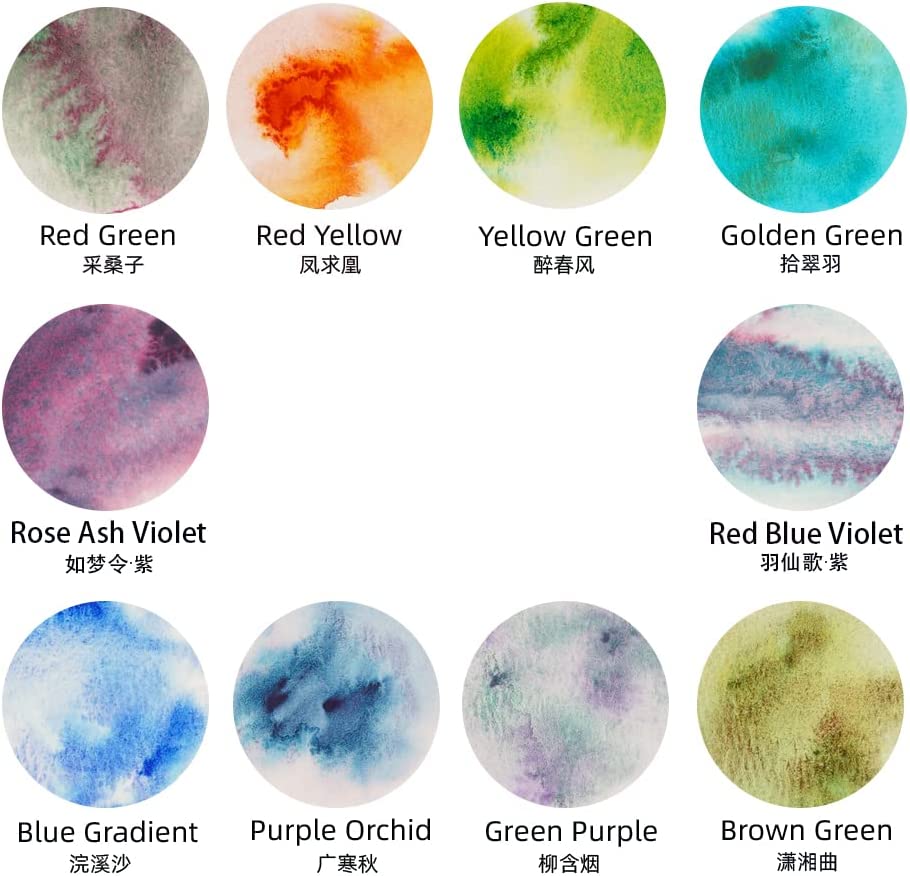 Ensemble de peinture aquarelle SUPER VISION, 10 couleurs superposées, tube de 15 ml x 10 
