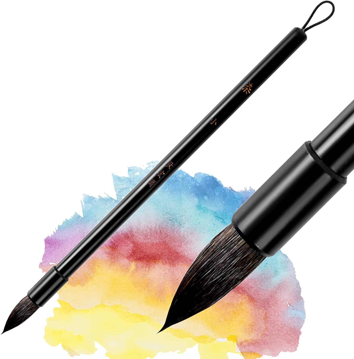 LIGHTWISH Aquarellpinsel, Malpinsel, runder Mop-Pinsel für Kunstmalerei 