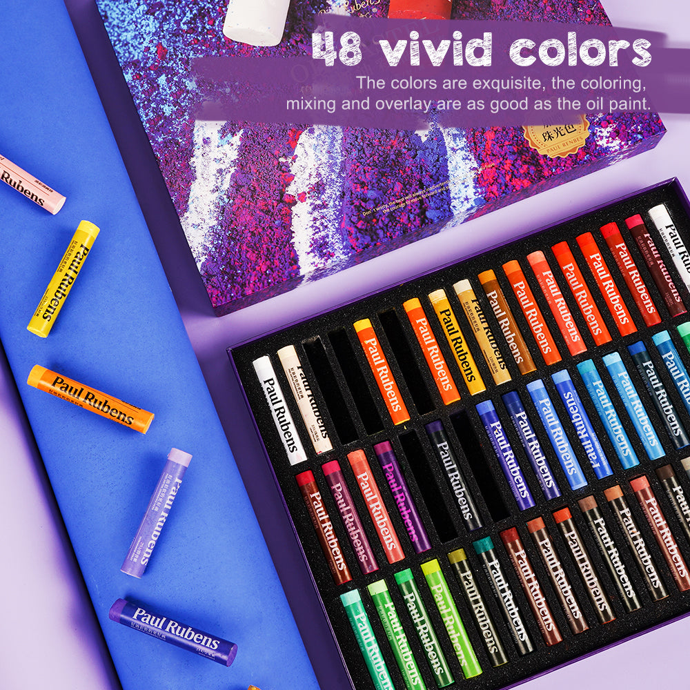 Get creative with this 48 vivid colors oil pastels set for your artwork.